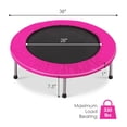thumbnail image 2 of Patiojoy Trampoline Pliant Mini 38 Pouces Trampoline Portable avec Rembourrage & Ressorts Rose, 2 of 5