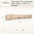 thumbnail image 7 of AECOJOY Protective Awning Cover, All-Weather Retractable Cover Storage Bag for 13' Wide Awnings for Patio, Waterproof Polyester Fabric in Beige, 7 of 7