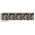 thumbnail image 3 of Ambesonne Gothic Fabric by the Yard Upholstery, Floral Skulls Flowers Leaves, 3 Yards, Charcoal Grey and Dark Tan, 3 of 5