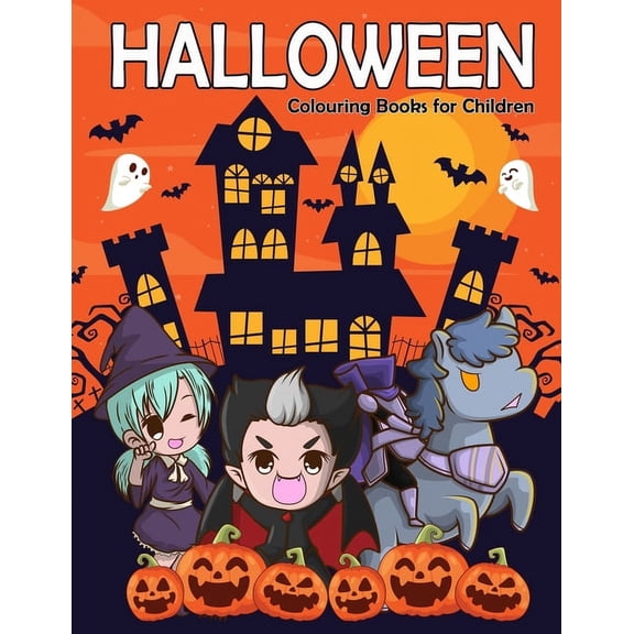 Coloring Book for Kids Halloween Colouring Books for Children: A Fun and Easy Happy Halloween Colouring Pages of Witches, Vampires, Ghost, Skul, Book 17, (Paperback)