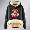 thumbnail image 3 of TINZ Ladies' Cattle Winter Thick Warm Warm Solid Color Color Lamb Hoodie Coat Long Sweatshirt Jacket plus Size Jacket Small Womens Sweatshirt, 3 of 3