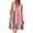 Hot Pink, variant on IROINNID V-Neck Shift Dress For Women Summer Fashion Sleeveless Print Ruffles Casual Dress Comfort Waist Dress