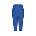 thumbnail image 4 of WULMLEO Womens Capris for Seniors Summer Capri Leggings Women Stretchy Workout Yoga Casual Vacation Beach Pants Royal Blue 2XL, 4 of 5