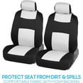 thumbnail image 2 of Car Seat Covers Full Set in White on Black, Front and Rear Split Bench Seat Covers for Cars, Easy to Install Car Seats Cover Set and Accessories for Auto Trucks Van SUV - White, 2 of 4