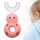thumbnail image 5 of Cepillo  silicona para niños Cepillo de limpieza de 360  degree , Rosa para 2-6 Años Yinane Cepillo de dientes en forma de U para niños, 5 of 7