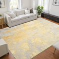 thumbnail image 3 of Alfombra ULTSOFE dorada, lavable, 170 x 240 cm, abstracta y moderna, 3 of 7