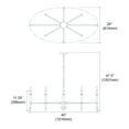 thumbnail image 2 of Dainolite LAN-408HC-VB 8 Light Incandescent Horizontal Chandelier, Vintage Bronze, 2 of 4