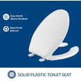 BEMIS 1950 000 Commercial Heavy Duty Open Front Toilet Seat with Cover