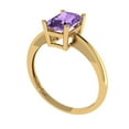 thumbnail image 2 of Clara Pucci 14K Yellow Gold Solid Gold Alexandrite Solitaire Anniversary Ring for Women - 1 cttw Radiant Cut, 2 of 8