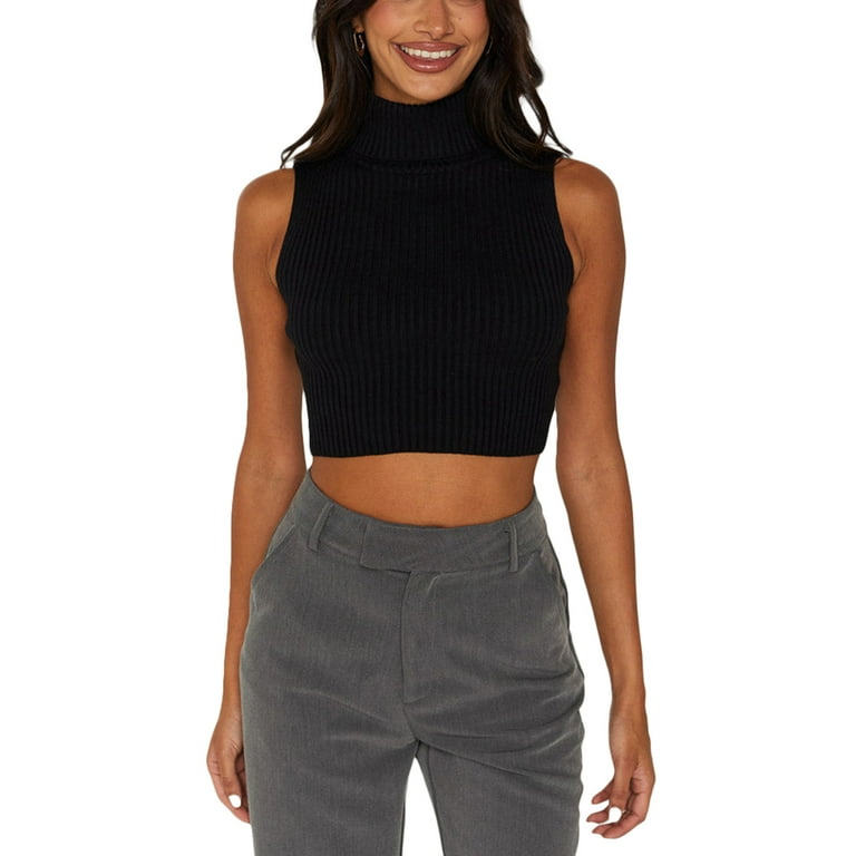 High-neck Blouse, Cut-out Mock Neck Top, Fitted Turtleneck Long
