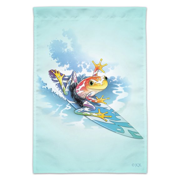 Surfing Surf Rainforest Tree Frog Tropical Garden Yard Flag