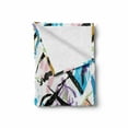 thumbnail image 2 of Urban Graffiti Soft Flannel Fleece Throw Blanket, Discontinuous Brush Strokes Color Splashes with Scratched Effect, Cozy Plush for Indoor and Outdoor Use, 70" x 90", Multicolor, by Ambesonne, 2 of 6