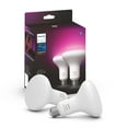 thumbnail image 3 of Philips Hue 2-Pack White and Color Ambiance BR30 Bluetooth 85W Smart LED Bulb, White, 3 of 8