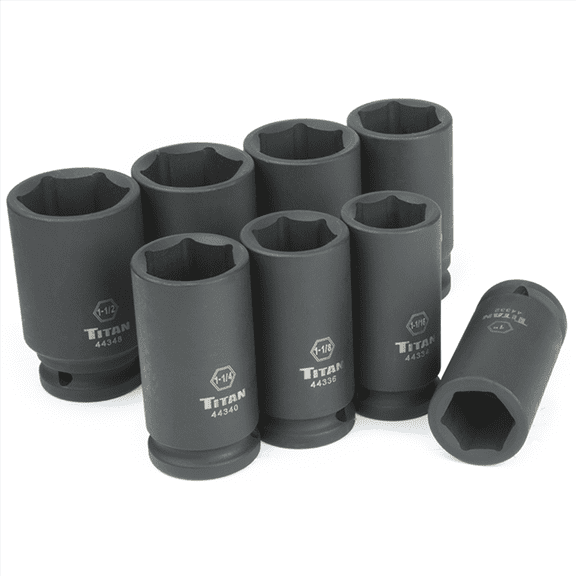 TITAN 8-PC 3/4" DR SAE DEEP IMPACT S