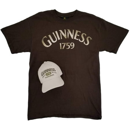 Guinness Mens Brown 1759 Dublin Ireland T-Shirt Baseball Hat Combo ...