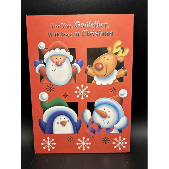 Merry Christmas Godfather Greeting Card w/Envelope