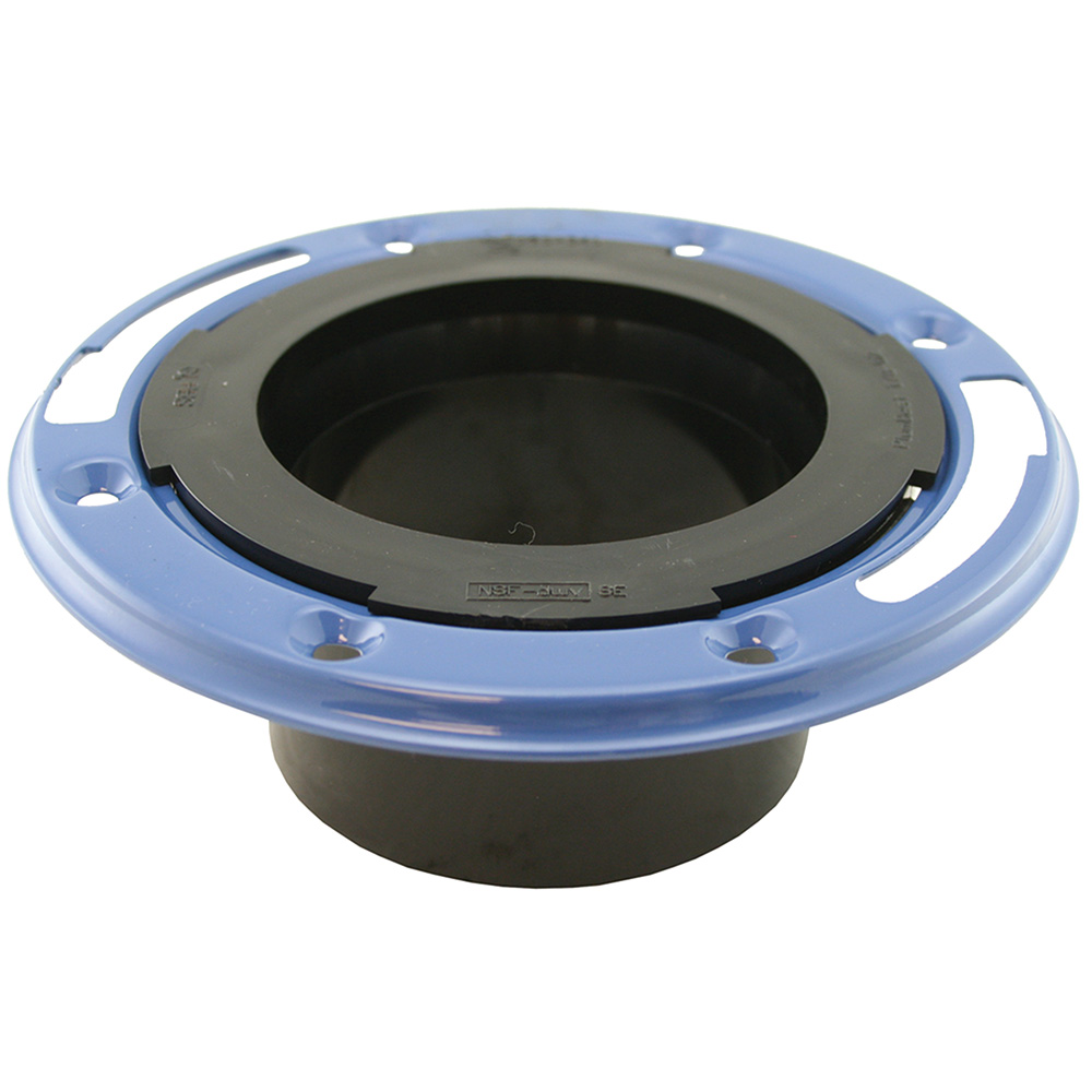 3" x 4" Plumbfit ABS Closet Flange with Metal Ring less Knockout