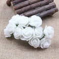 thumbnail image 4 of Cateissary 12 rosas artificiales de espuma, cabezas de flores falsas, ramo de boda, decoración de fiesta DIY Kits de decoración para fiestas blanco, 4 of 6