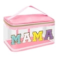 thumbnail image 1 of Bolso De Cosméticos Bolso de cosméticos de PVC transparente, Bolso de almacenamiento con letras brillantes para acampar (estilo 1), 1 of 7