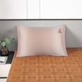 thumbnail image 5 of Funda de almohada de seda bordada | Satén de poliéster suave de lujo | Color sólido | Transpirable Hipoalergénico | Lavable a mano | Paquete individual | 18,8 x 29,1 pulgadas | Para la cama Dormir, 5 of 5