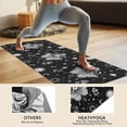 thumbnail image 4 of Black White Gothic Butterfly Sun Moon Flower Pattern Hot Yoga Mat Towel Non Slip for Hot Yoga - Quick-Drying Yoga Mat Cover with 4 Corner Pockets with Travel Bag - Hot Yoga Towel Non Slip 74"x26", 4 of 6