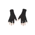 thumbnail image 2 of Gravity Threads Unisex Warm Half Finger Stretchy Knit Fingerless Gloves, Black, 2 of 5