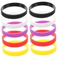 thumbnail image 5 of WHAMVOX 10Pcs Minimalist Round Red Silicone Bracelets for Sports Fans, 5 of 8