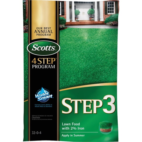 Scotts Lawn Fertilizer Step 3 - Granules, Synthetic, 29-3-4 NPK - 5,000-Sq Ft — Outdoor & Indoor Plant Use, Easy Application
