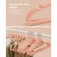 thumbnail image 4 of 50 Pack Velvet Hangers Clothes Hanger with Swivel Hook Non-Slip for Coat Shirt Dress Pants Tie Coral Pink, 4 of 8
