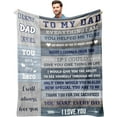 thumbnail image 1 of LHSHID Dad Blanket from Daughter/Son Birthday Gifts for Dad Dad Gifts Gifts for Dad Who Wants Nothing Father Gifts Best Dad Ever Gifts Dad Birthday Gift Ideas for Daddy 30"x40", 1 of 7