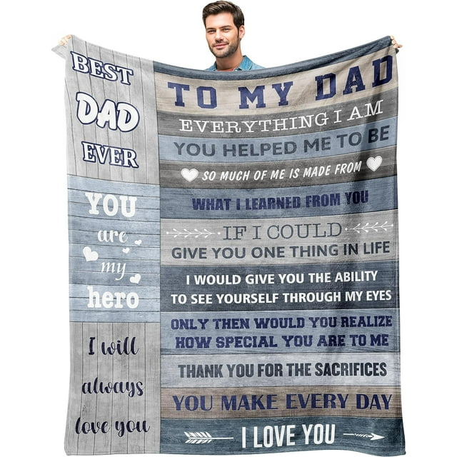 LHSHID Dad Blanket from Daughter/Son Birthday Gifts for Dad Dad Gifts Gifts for Dad Who Wants Nothing Father Gifts Best Dad Ever Gifts Dad Birthday Gift Ideas for Daddy 30"x40"