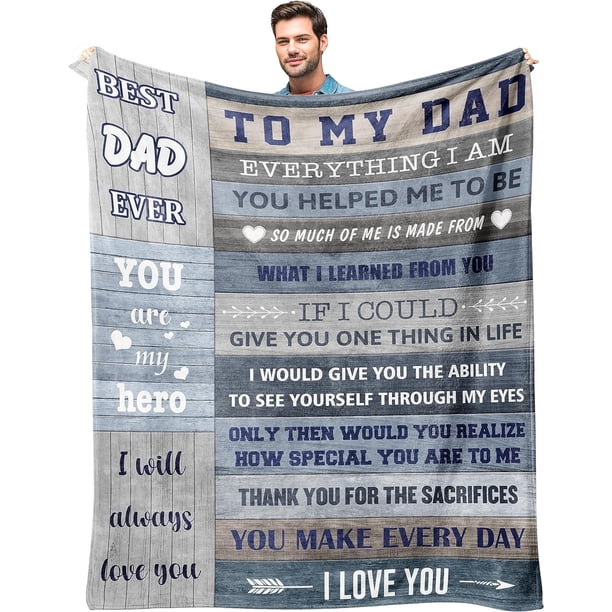 LHSHID Dad Blanket from Daughter/Son Birthday Gifts for Dad Dad Gifts Gifts for Dad Who Wants Nothing Father Gifts Best Dad Ever Gifts Dad Birthday Gift Ideas for Daddy 30"x40"