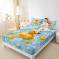thumbnail image 4 of jejeloiu Rustic Duck Queen Sheet Sets,Oil Painting Flat Sheet,Blue Yellow Queen Fitted Sheet For Boys Teens,Ultra Soft Home Decor,4 Pieces, 4 of 7