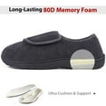 thumbnail image 6 of LongBay Men's Memory Foam Diabetic Slippers Comfy Warm Plush Fleece Arthritis Edema Swollen House Shoes, 6 of 8