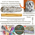 thumbnail image 3 of Smudge Kit Spiritual Set, Large Abalone Shell, Complete Sage Smudge Stick Kit, Palo Santo, White Sage Incense for Cleansing, Chakra Kit Bracelet, Positive Vibes Smudging Kit, 3 of 9