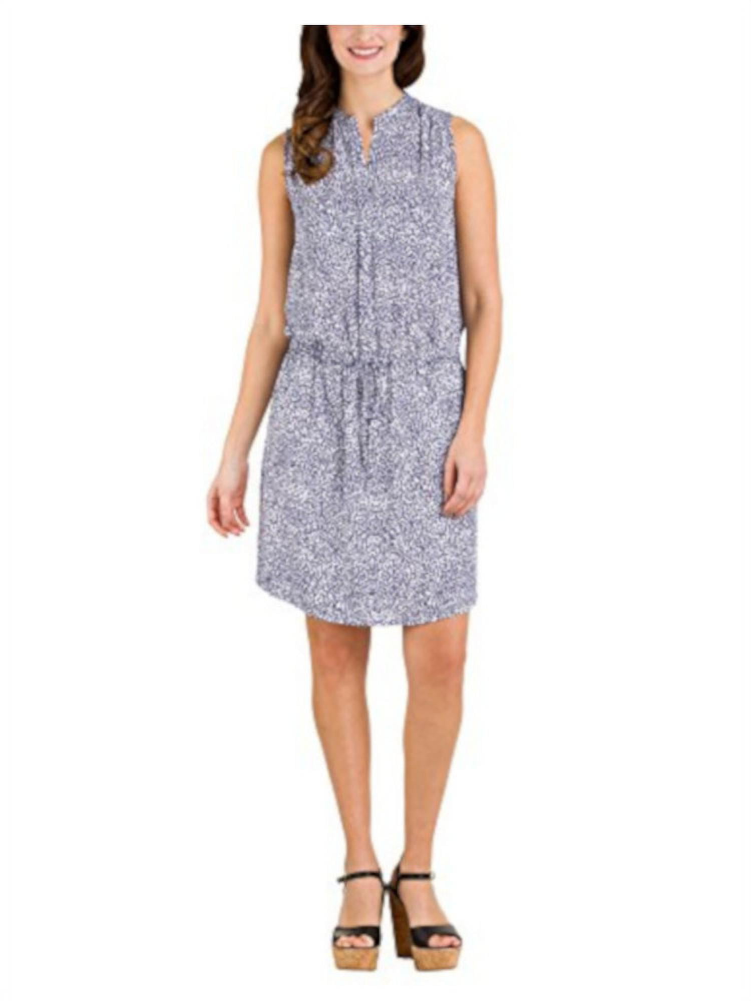 Hilary Radley Women's Sleeveless Layered Sheer Tunic Dress 
