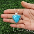 thumbnail image 6 of Solid 925 Sterling Silver Pendant Natural Turquoise Gemstone Pendant Necklace For Women, 6 of 7