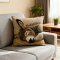 thumbnail image 4 of Funda de almohada de poliéster con estampado plano en 2D y adorable burro dormilón, sin bordar, ideal para dormitorio, viajes, cumpleaños y decoración del hogar., 4 of 9