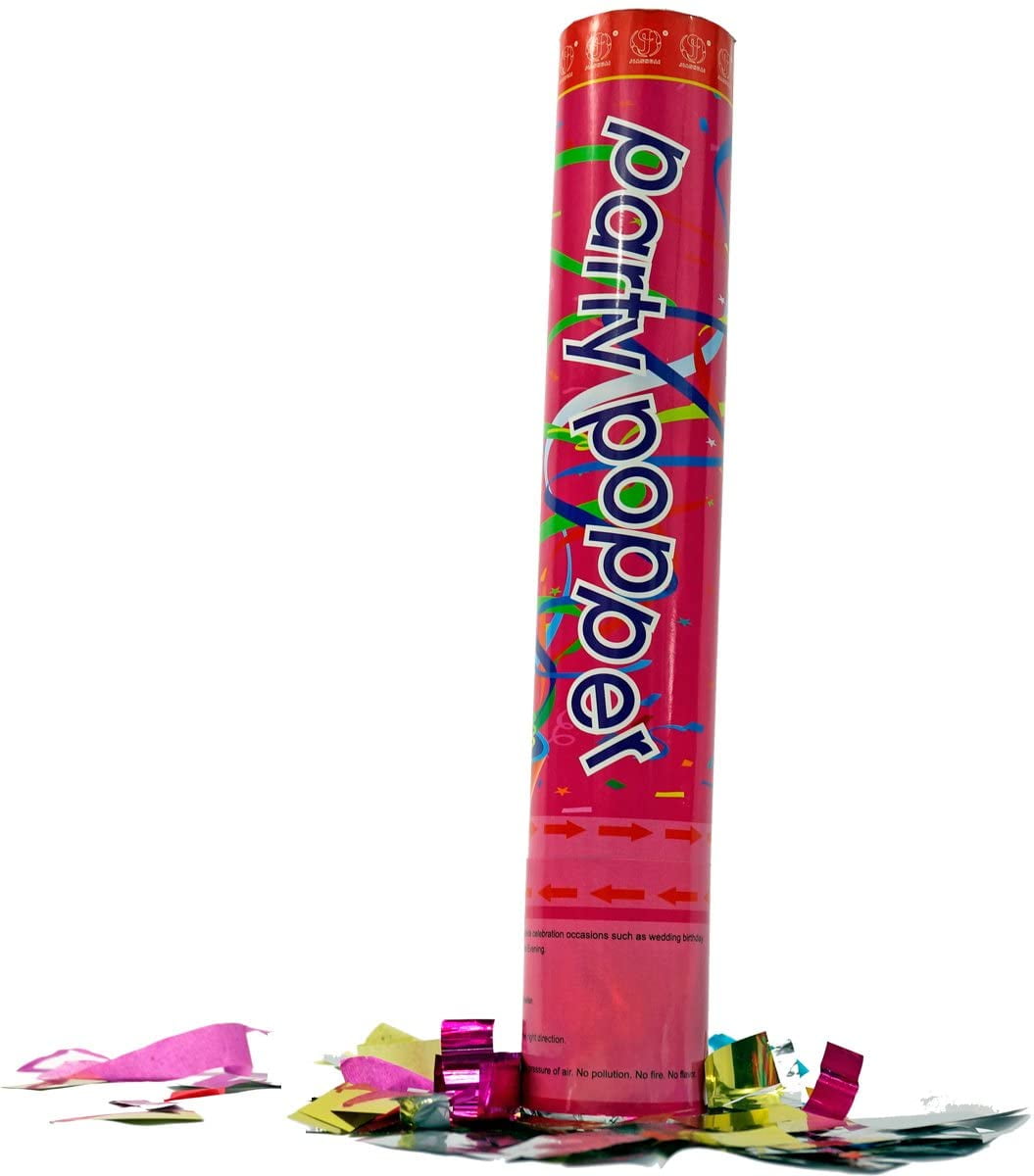 Pkg/1 12 Inch Confetti Cannons Air Compressed Party Poppers 1/pkg