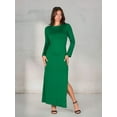 thumbnail image 2 of Womens Side Slit Fitted Maxi Dress, 2 of 10