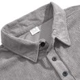 thumbnail image 6 of Admvng Mens Corduroy Sweatshirt Lapel Long Sleeve Casual Pullover, 6 of 9