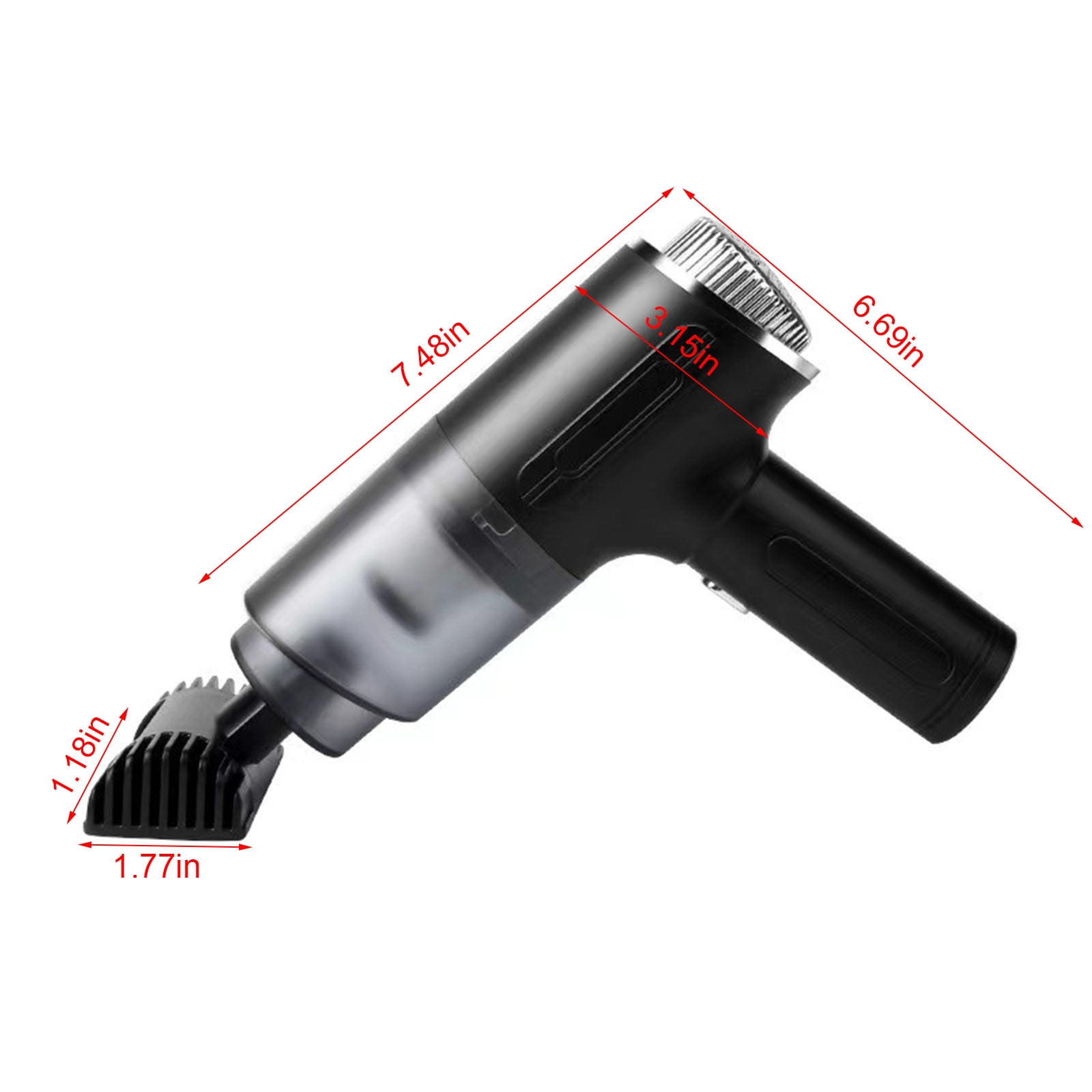 Handheld Car Vacuum Cleaner Wireless,120W Powerful Suction Wet and Dry Portable Vacuum with USB Charging,Three Brush Heads for Pet Hair Dirt Debris,Easy Cleaning for Cars Home and Stairs-One Size