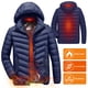 thumbnail image 2 of Abrigo de algodón con calefacción eléctrica para hombres y mujeres, chaqueta térmica con carga USB, 2 of 7