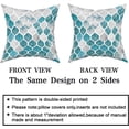 thumbnail image 4 of Teal Grey Throw Pillow Covers 20x20 Inch Turquoise Geometric Trellis Chain Pillow Covers Set of 2 Blue Grey Modern Decorative Pillows Farmhouse Couch Pillow Cases for Home Couch Bed Sofa Chair Decor, 4 of 6