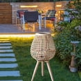 thumbnail image 3 of Rustic Bamboo Candle Holder Lantern Shape Candlestick for Desktop Decoration , 28x52cm, 3 of 8