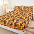 thumbnail image 4 of Erosebridal Vintage Camo Camouflage Full Size Sheets,Yellow Orange Bed Sheets For Adult 4pcs, 4 of 6