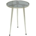 thumbnail image 5 of DecMode Contemporary Aluminum Round Accent Table with Tripod Legs and Polished Silver Finish, 15"W x 22"H, 5 of 7