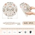 thumbnail image 2 of Cute Elephant Heads Face Trivet Mats Woven Pot Holders 3Pcs Non-Slip Heat Resistant for Hot Pots Pans Pats, 2 of 6