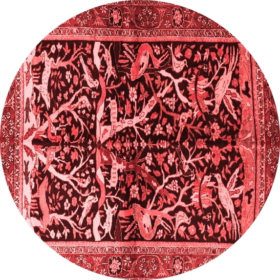 Ahgly Company Indoor Round Persian Red Traditional Area Rugs, 3' Round