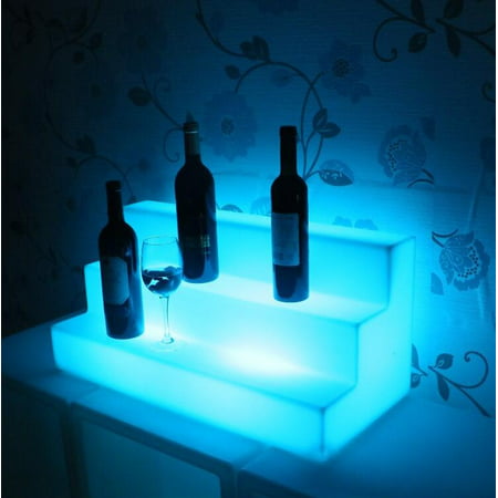 2ft 3Tire LED Light Shelf Liquor Bottle Shelves Bar ...